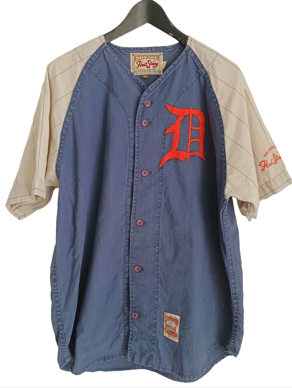 90s Mirage First String Detroit Tigers Cooperstown Embroidered Jersey M - Picture 2 of 6